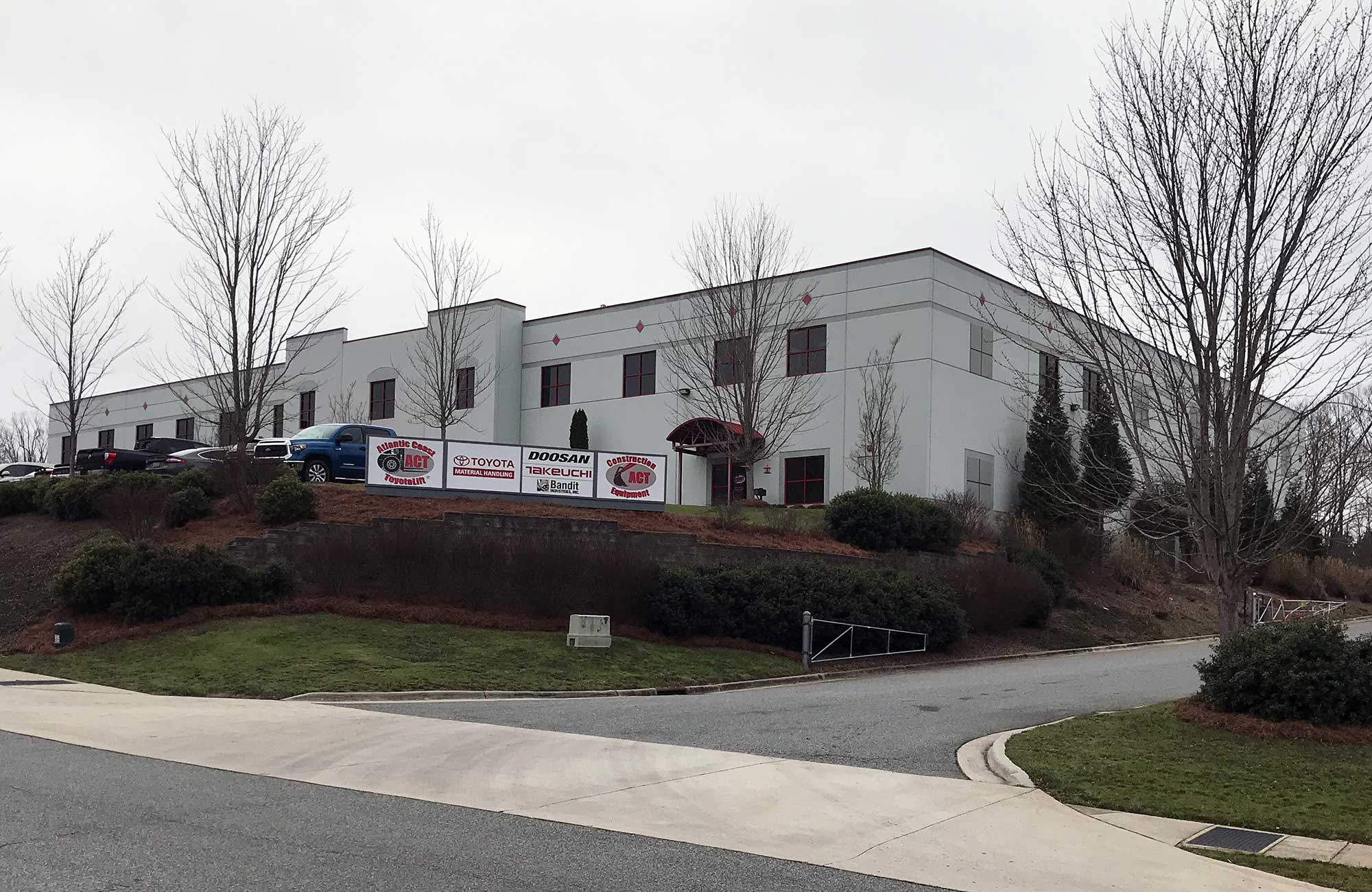 White building in Winston-Salem, North Carolina 