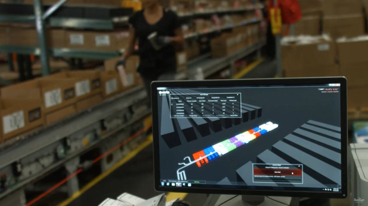 computer screen showing Pick to Light Order Fulfillment Solutions