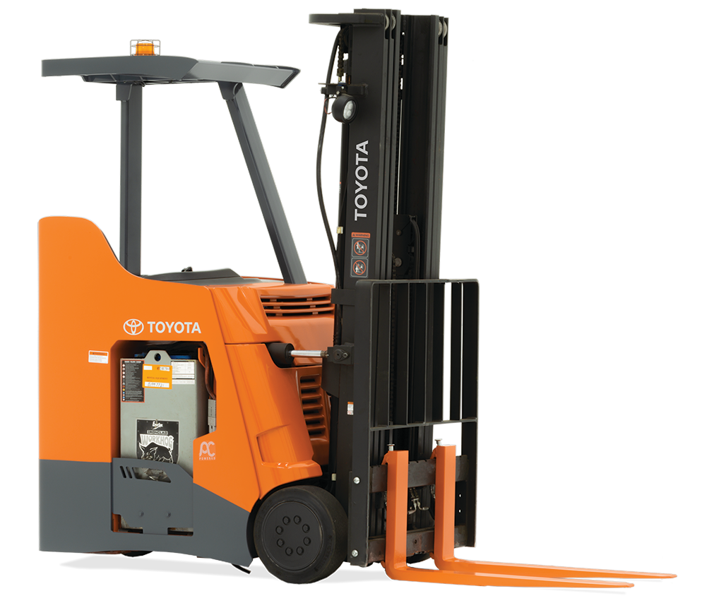 toyota's stand-up rider forklift