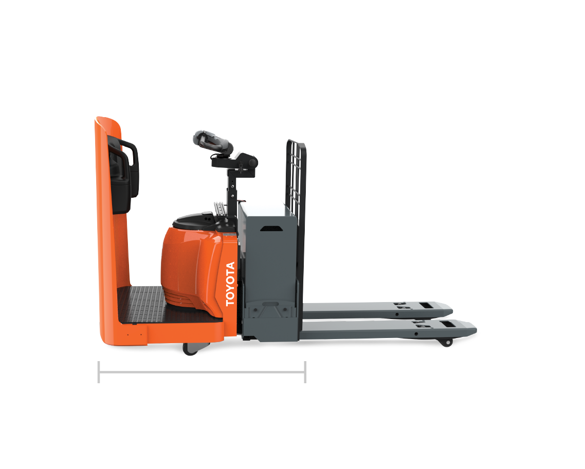 side-entry end rider with length measurement labeled
