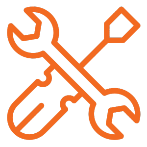 maintenance tools in orange